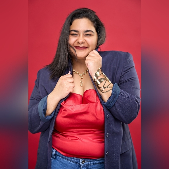 XL Plus Size Red Spaghetti Strap top Polyester silky shinny night light - Picture 3 of 6